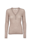 Adi LS V-neck - Natural melange