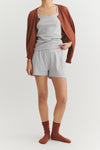 Arense Shorts - Hellgrau meliert.