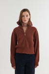 Cady Zip Cardigan - Tortoise shell