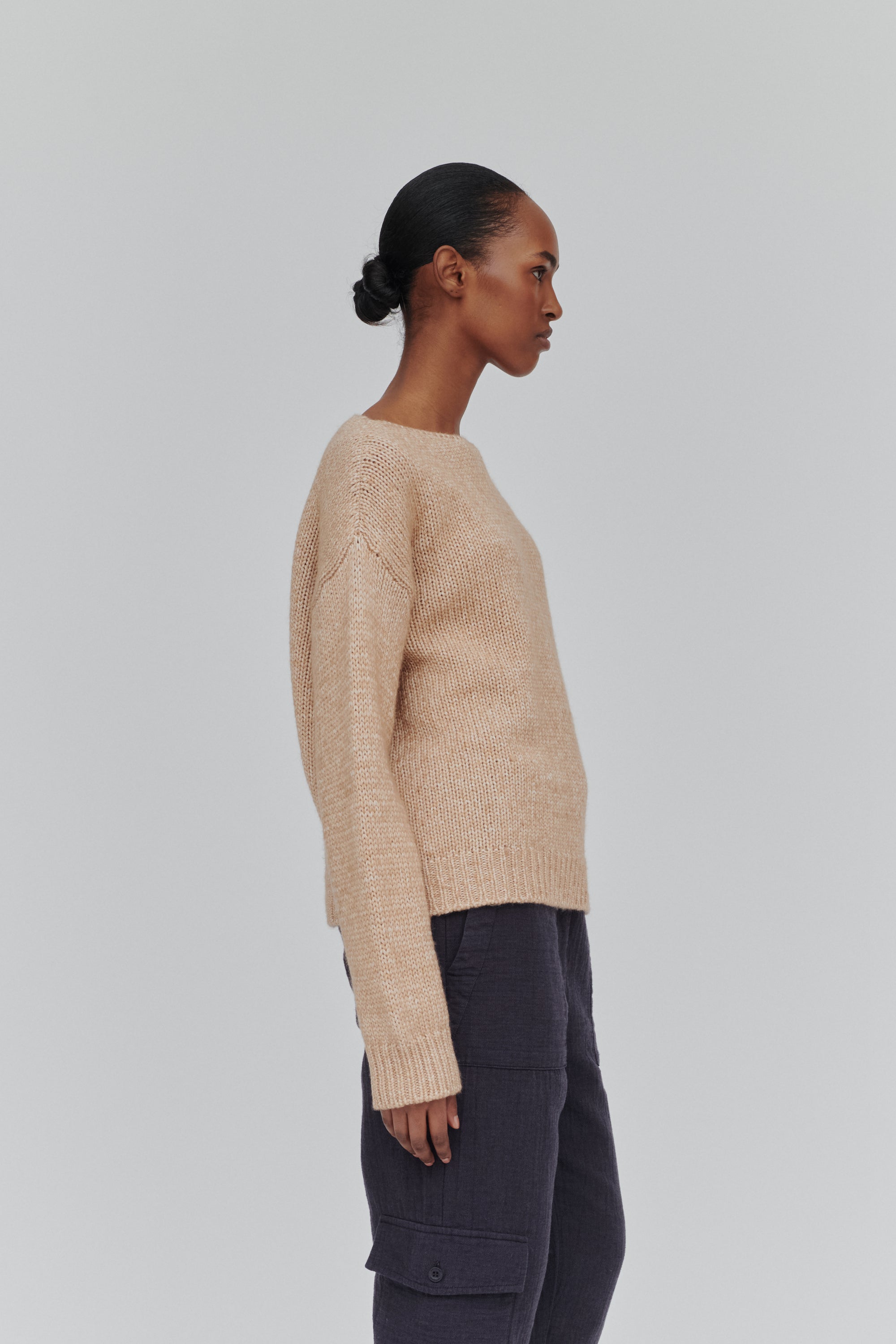 Basic Apparel Kerala Boat Neck Sweater Sweaters 473 Rugby Tan