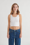 Ludmilla Crop Tank - Bright White