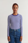 Ludmilla LS Tee - Sodalite blue / whisper white