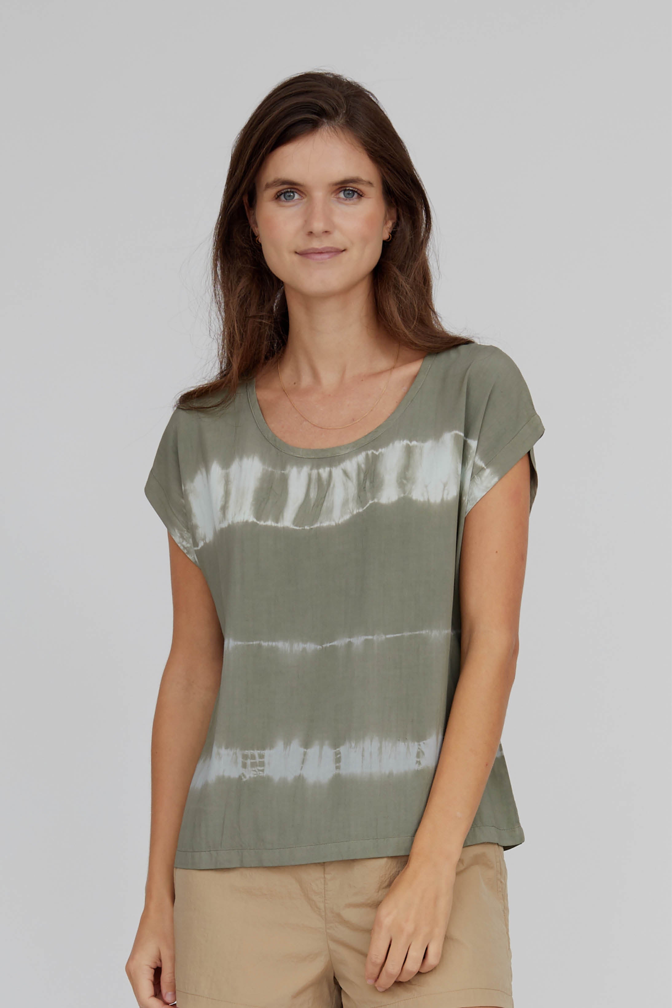 Basic Apparel Orchid Tee T-shirts 593 Tie Dye Vetiver