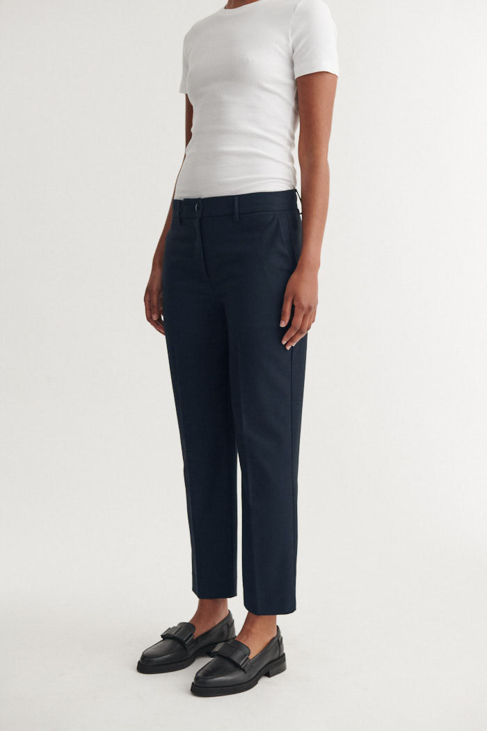 Basic Apparel Radi Slim Pants Bukser 886 Navy melange