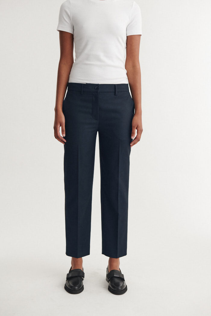 Basic Apparel Radi Slim Pants Bukser 886 Navy melange