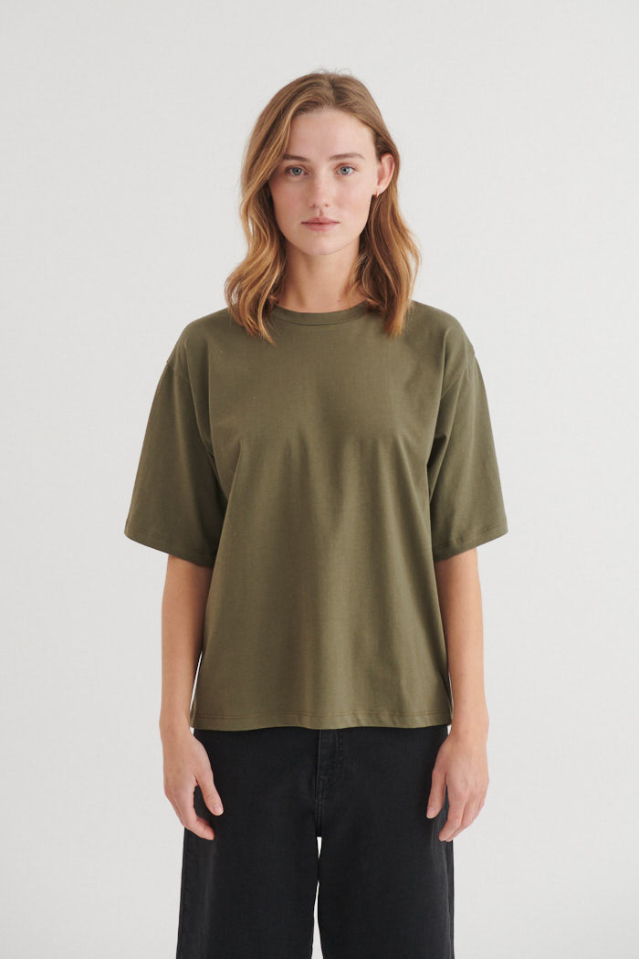 Basic Apparel Raja Tee T-shirts 141 Army