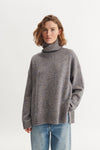 Randi T-Neck - Portabella / poppy seed