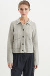 Selem Cable Jacke - Light Grey Mel.
