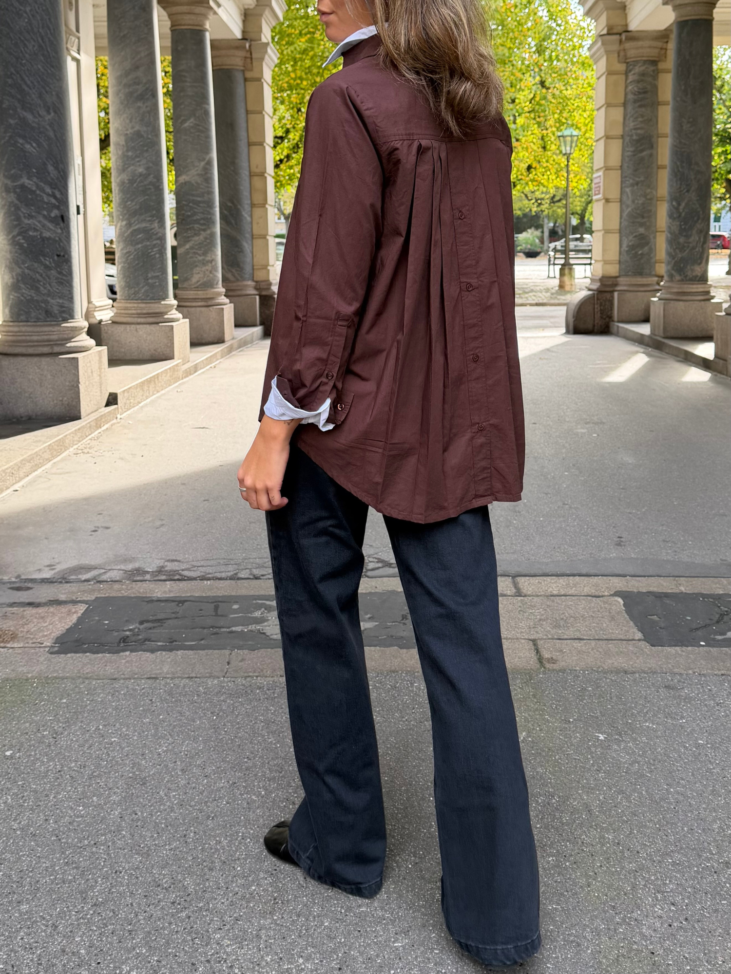 Basic Apparel Silje LS Shirt Skjorter 864 Chicory coffee