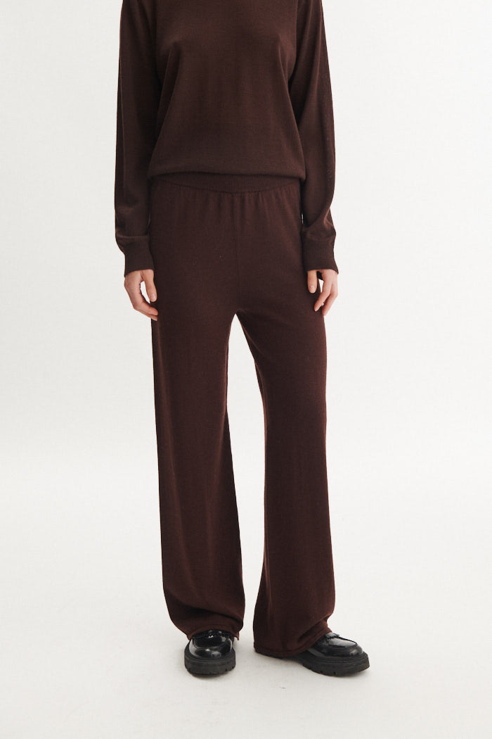 Basic Apparel Vera Wide Pants Bukser 709 Chocolate torte